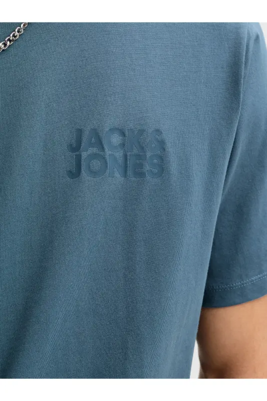 JJECORP Günlük Erkek T-Shirt-Blue Mirage - 6