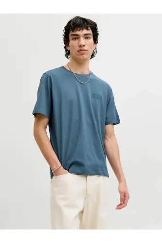 JJECORP Günlük Erkek T-Shirt - Blue Mirage - 2