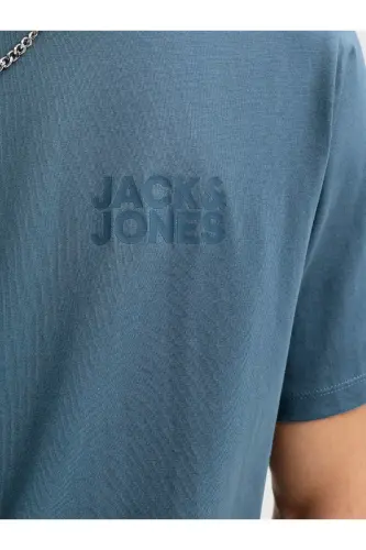 JJECORP Günlük Erkek T-Shirt - Blue Mirage - 6