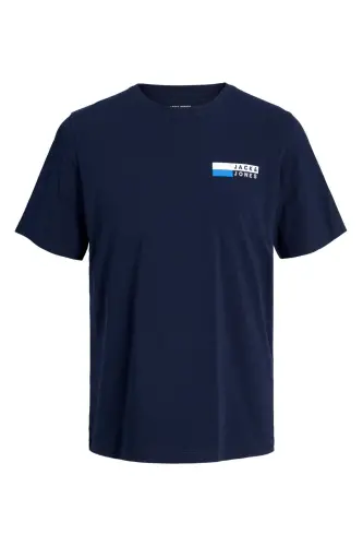 Jjecorp Logo Tee Play Ss O-neck Noos Erkek T-shirt 12233999 Navy Blazer/p4 Small Print - LACİ - 5