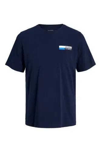 Jjecorp Logo Tee Play Ss O-neck Noos Erkek T-shirt 12233999 Navy Blazer/p4 Small Print - LACİ - 3