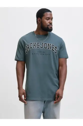 Jjecorp Logo Tee S Siyah Erkek Battal Kocaman Büyük Plus - Mavi33445 - 6