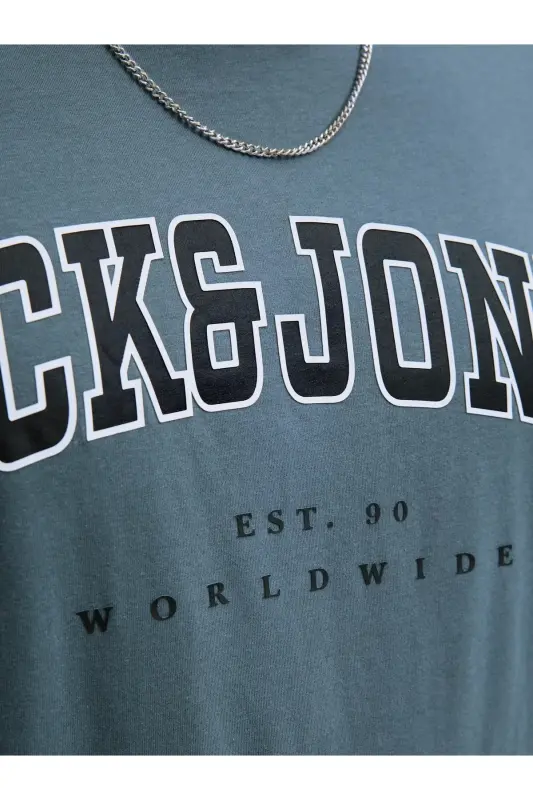 Jjecorp Logo Tee S Siyah Erkek Battal Kocaman Büyük Plus - Mavi33445 - JACK & JONES