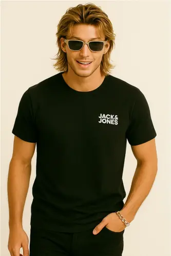 JJECORP LOGO TEE SS O-NECK NOOS ERKAK T-SHIRT-BLACK SLIM SMALL - 3