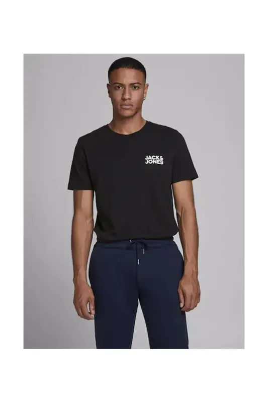 JJECORP LOGO TEE SS O-NECK NOOS ERKEK T-SHIRT - BLACK SLIM SMALL - 5