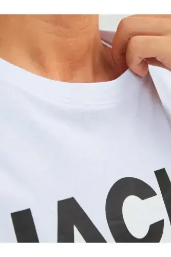 JJECORP LOGO TEE SS O-NECK NOOS White Büyük Logo - 7