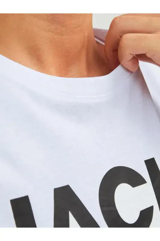 JJECORP LOGO TEE SS O-NECK NOOS White Büyük Logo - 7