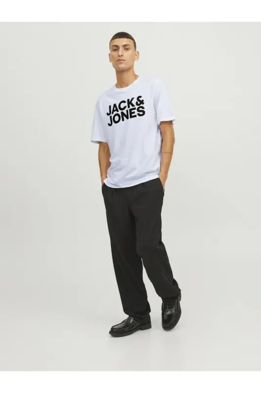 Jack Jones Corp Logo Regular Fit Erkek Tişört 12151955 - White - 4
