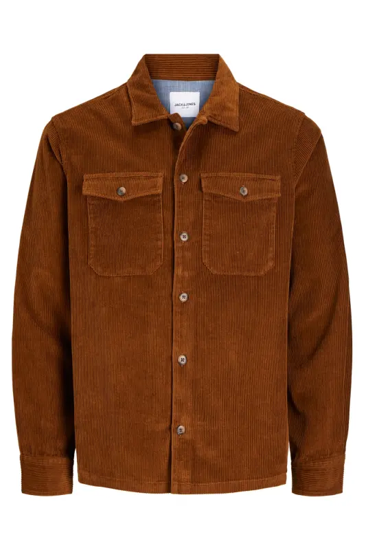 JJEEDDIE CORDUROY OVERSHIRT LS SN Monks Robe - Monks Robe - JACK & JONES