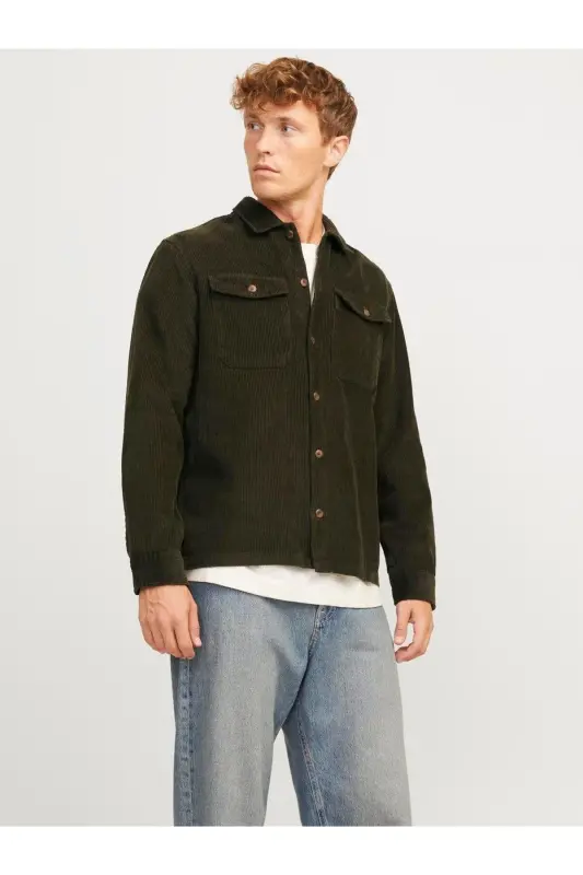 JJEEDDIE CORDUROY OVERSHIRT LS SN Rosin-Rosin - 2