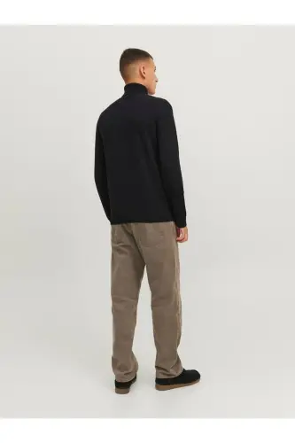 Jjeemıl Knıt Roll Neck Erkak Kazak-Black - JACK & JONES (1)