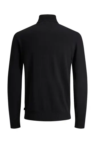 Jjeemıl Knıt Roll Neck Erkaklar uchun jemper - Qora - 8