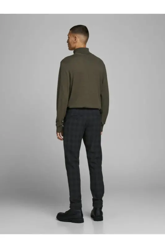 Jjeemil Knit Roll Neck Erkek Kazak 12157417 - Haki - 4