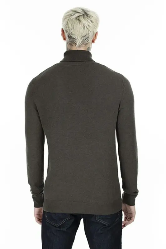 Jjeemil Knit Roll Neck Erkek Kazak - 12157417 - OLİVE - 3