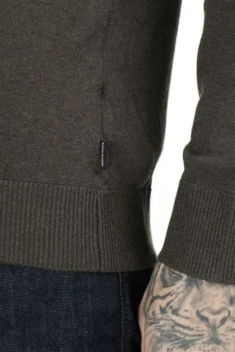Jjeemil Knit Roll Neck Erkek Kazak - 12157417 - OLİVE - 6