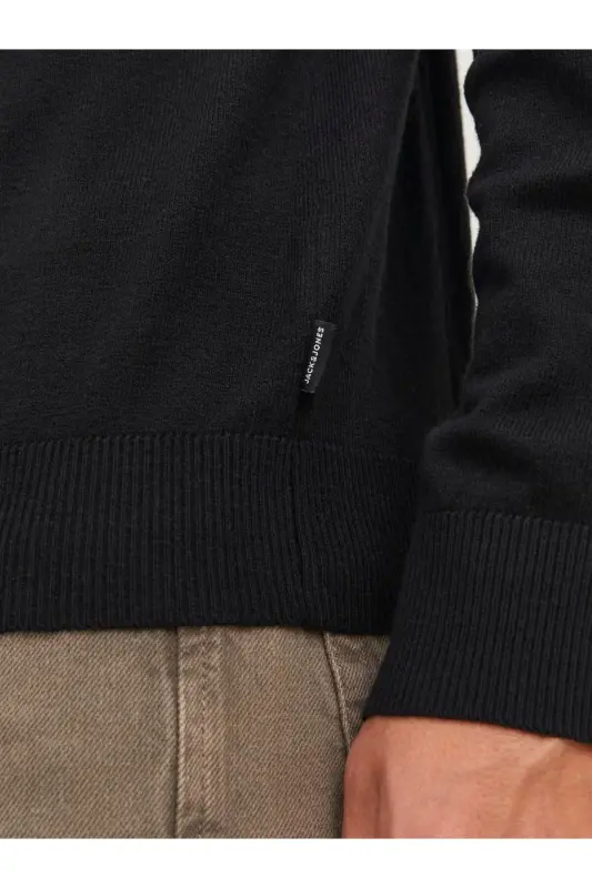 Jjeemıl Knit Roll Neck Men's Sweater - Black - 6