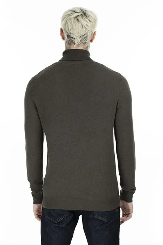 Jjeemil Knit Roll Neck Мужской свитер - 12157417-OLIVE - 3