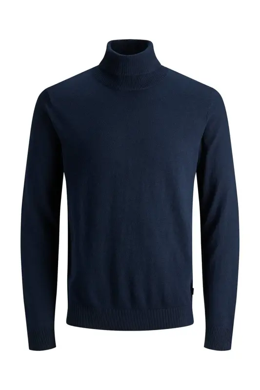 JJEEMIL KNIT ROLL NECK NOOS Erkek Kazak - Lacivert - JACK & JONES