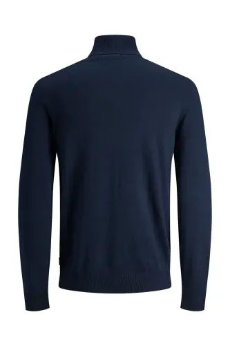 JJEEMIL KNIT ROLL NECK NOOS Men's Sweater-Navy Blue - JACK & JONES (1)