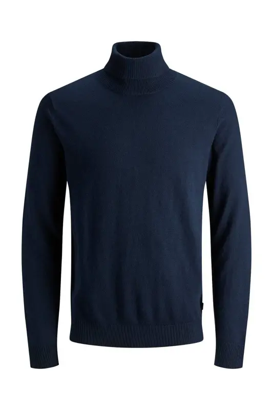 JJEEMIL KNIT ROLL NECK NOOS Мужской свитер - темно-синий - JACK & JONES