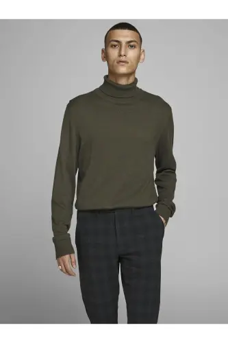 JJEEMIL KNIT ROLL NECK - Otter 