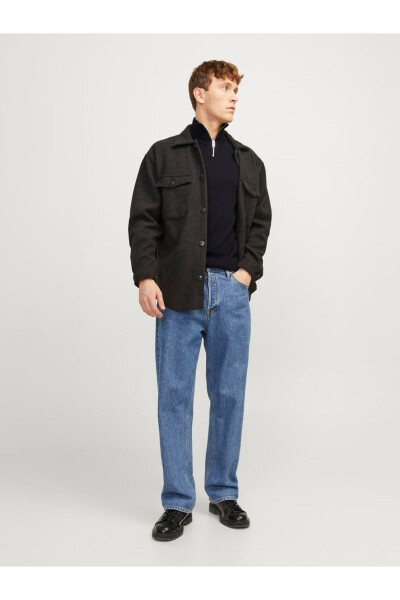 JJEEMIL KNIT HALF ZIP TRİKO - Black - 3