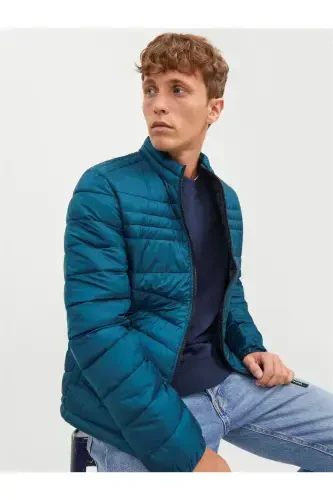 JJEHERO PUFFER COLLAR NOOS BLUE-PETROL MAVİ - 4