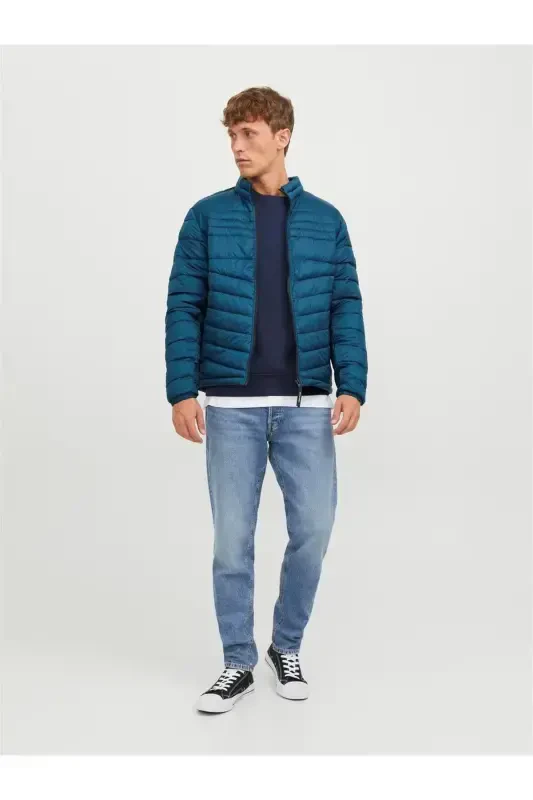 JJEHERO PUFFER COLLAR NOOS BLUE-PETROL MAVİ - JACK & JONES