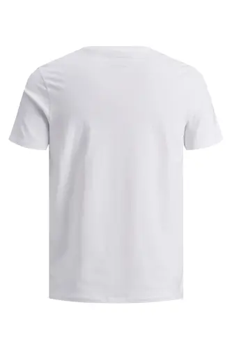 Jjeorganıc Basıc Bisiklet Yaka Erkak T-shırt 12156101-White - 4
