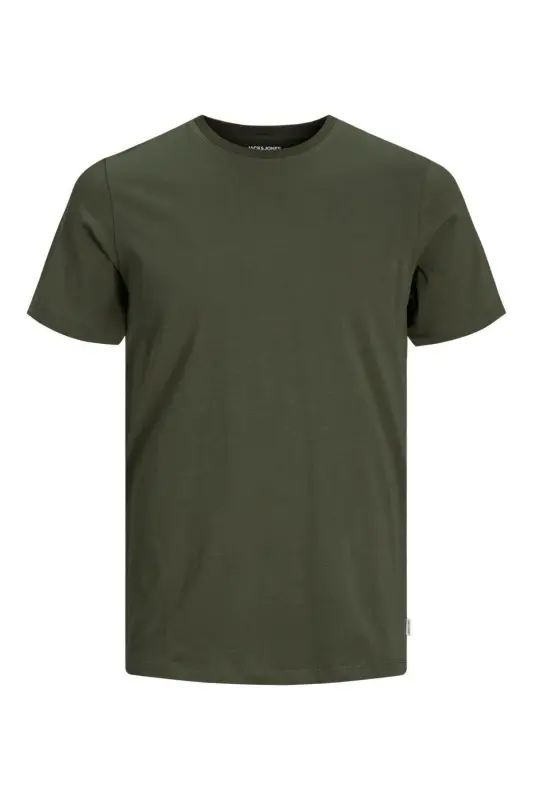 Jjeorganıc Basıc Bisiklet Yaka Erkek T-shırt 12156101-Olive Night - JACK & JONES