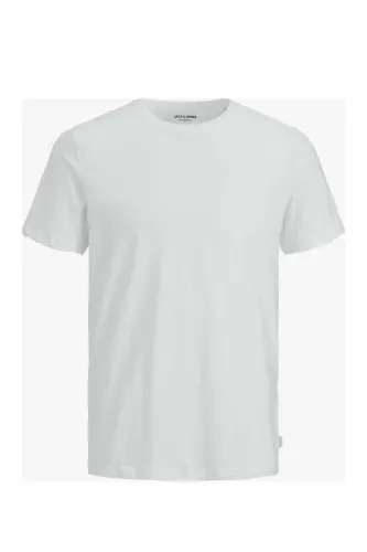 Jjeorganıc Basıc Bisiklet Yaka Erkek T-shırt 12156101-White 
