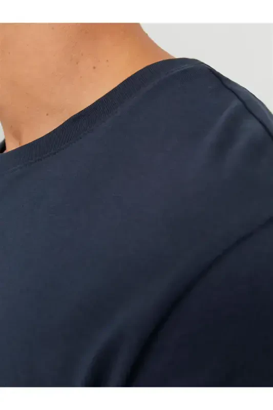 Jjeorganic Basic Crew Neck Men's T-shirt 12156101-Navy Blazer - 4