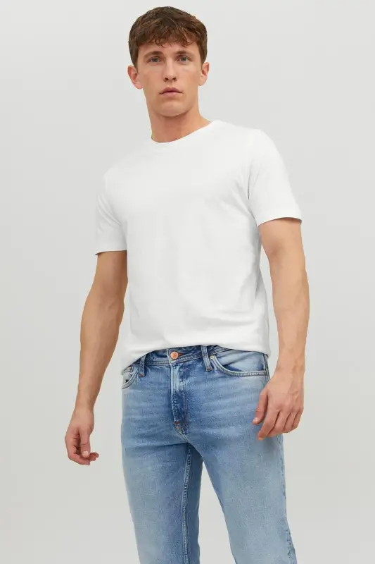 Jjeorganic Basic Crew Neck Men's T-shirt 12156101-WHITE - JACK & JONES