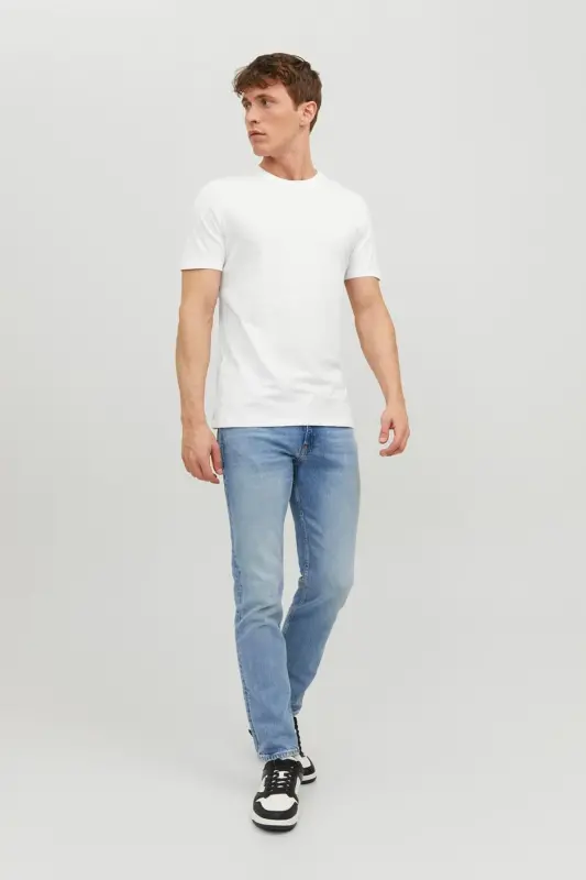 Jjeorganic Basic Crew Neck Men's T-shirt 12156101-WHITE - 3