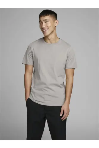 JJEORGANIC BASIC TEE SS O Cream Men's T-Shirt 101069468-Crockery - 1