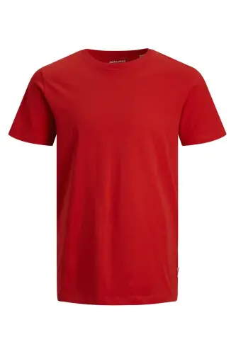 JJEORGANIC BASIC TEE SS O Kırmızı Erkek T-Shirt 101069467-True Red - JACK & JONES (1)