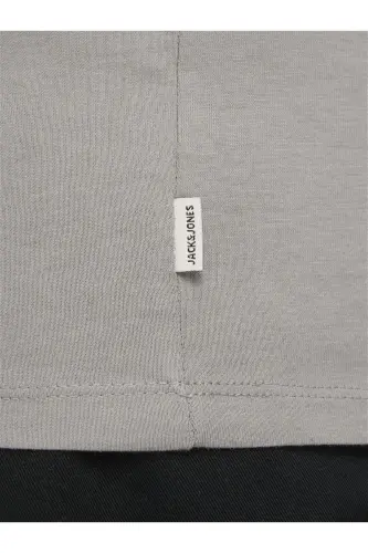 JJEORGANIC BASIC TEE SS O Krem Erkak T-Shirt 101069468-Crockery - 3