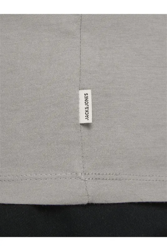 JJEORGANIC BASIC TEE SS O Krem Erkak T-Shirt 101069468-Crockery - 3