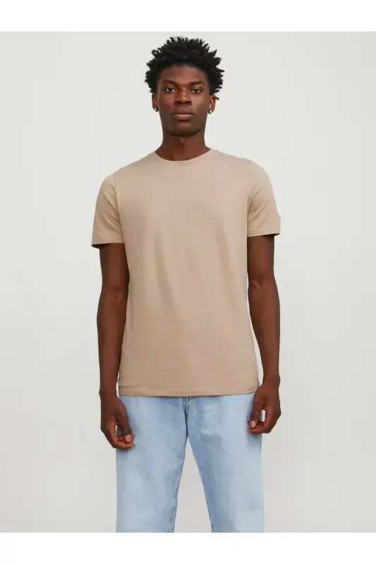 JJEORGANIC BASIC TEE SS O-NECK NOOS-Бежевый - 6