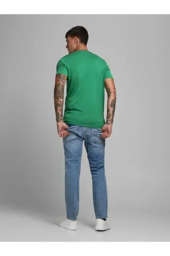 Jjeorganıc Basıc Tee Ss O-neck T-Shirt-Verdant Green SLIM - 3