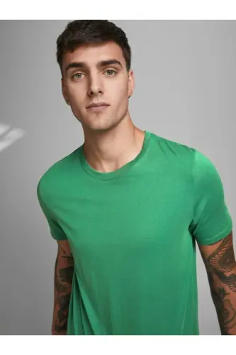 Jjeorganıc Basıc Tee Ss O-neck T-Shirt-Verdant Green SLIM - 4