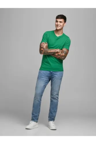 Jjeorganıc Basıc Tee Ss O-neck T-Shirt-Verdant Green SLIM - JACK & JONES (1)
