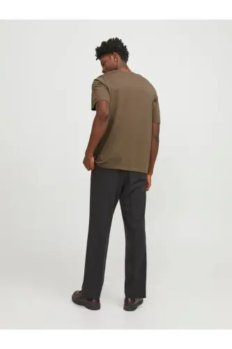 Jjeorganic Basic Velosiped Yoqali Erkaklar Futbolkasi 12156101-Bungee Cord - JACK & JONES (1)