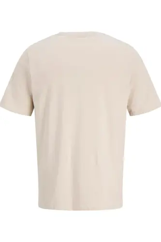 Jjeorganic Basic Velosiped Yoqali Erkaklar Futbolkasi 12156101-Moonbeam - JACK & JONES (1)