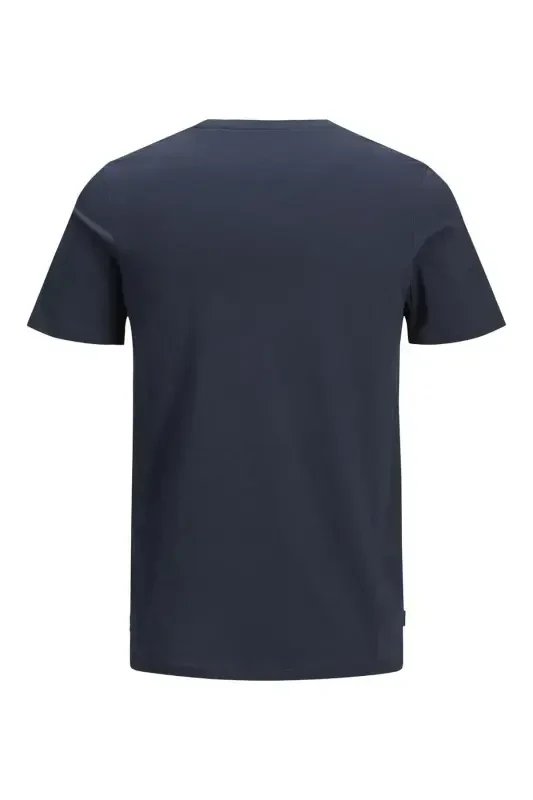 Jjeorganic Basic Velosiped Yoqali Erkaklar Futbolkasi 12156101-Navy Blazer - 6