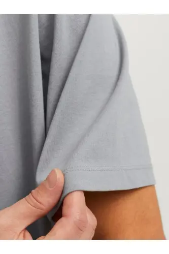 Jjeorganic Basic Велосипедная Горловина Мужская Футболка 12156101-Ultimate Grey - 3