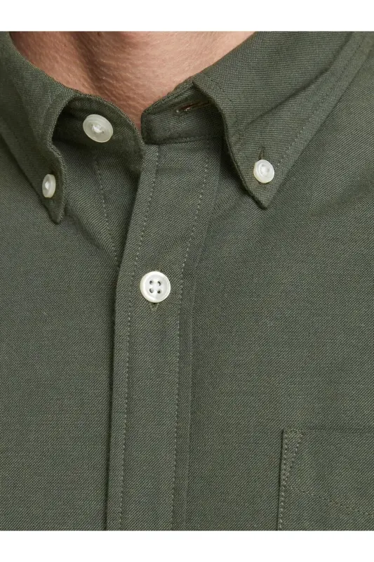 Jjeoxford Shirt Ls-Forest Night SLIM FIT - 4