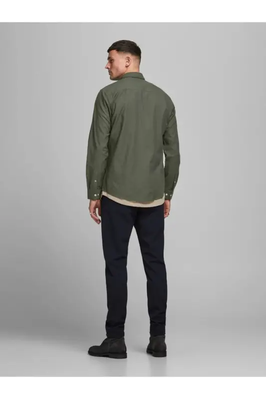 Jjeoxford Shirt Ls-Forest Night SLIM FIT - 7