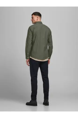 Jjeoxford Shirt Ls-Forest Night SLIM FIT - 7