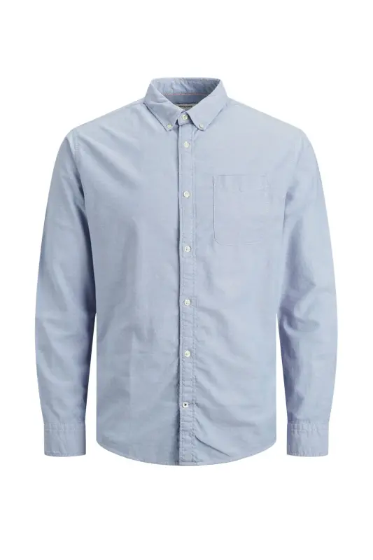 JJEOXFORD SHIRT LS NOOS MAVI- Erkek Gömlek - Mavi - 2